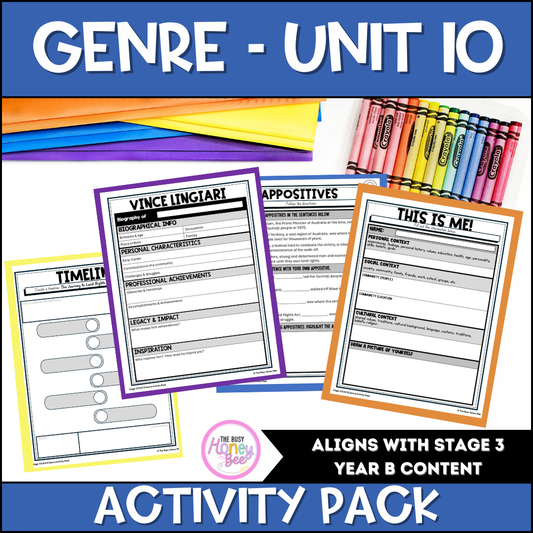 NSW Stage 3 Year B English Sample Unit of Work 10 Genre Activity Pack