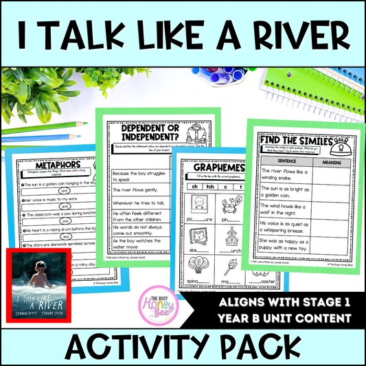 I Talk Like a River by Jordan Scott Activity Pack