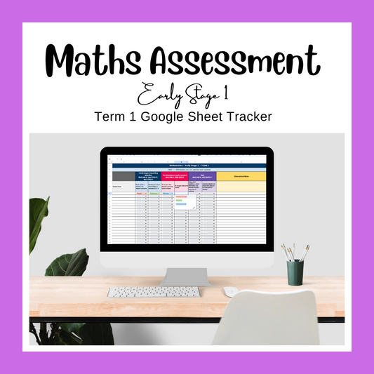 Early Stage 1 NSW Term 1 Maths Assessment Overview Google Sheet