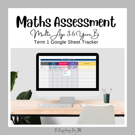 Multi Age 3-6 Year B NSW Term 1 Maths Assessment Overview Google Sheet