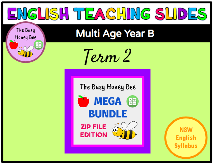 Multi Age K-2 Year B Term 2 English Teaching Slides Mega Bundle