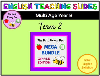 Multi Age K-2 Year B Term 2 English Teaching Slides Mega Bundle