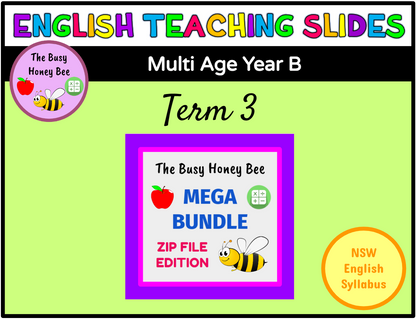 Multi Age K-2 Year B Term 3 English Teaching Slides Mega Bundle