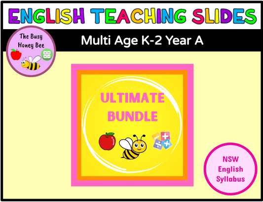 Multi Age K-2 Year A Ultimate English Teaching Slides Mega Bundle