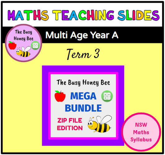 Multi Age K-2 Year A Term 3 Maths Teaching Slides Mega Bundle