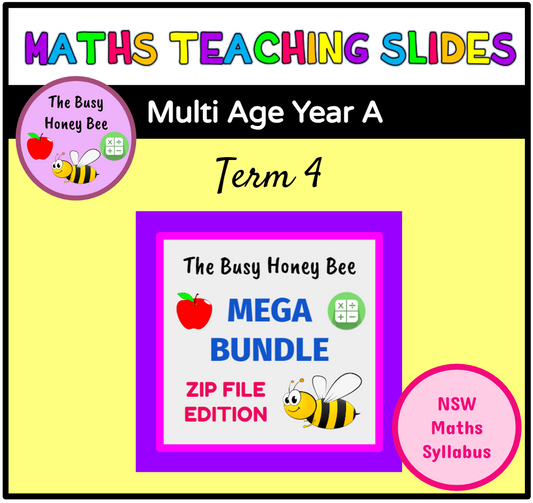 Multi Age K-2 Year A Term 4 Maths Teaching Slides Mega Bundle