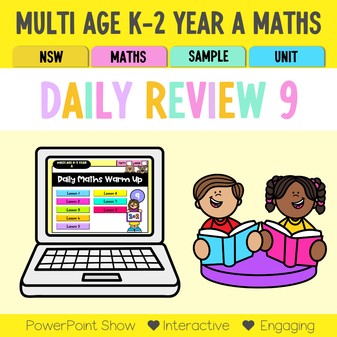 Multi Age K-2 Year A Australian | NSW Maths Daily Review | Warm-Up Unit 9