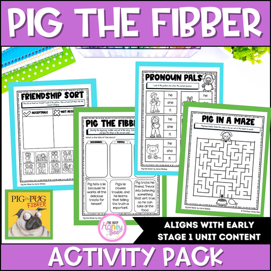 Pig the Fibber Activity Pack