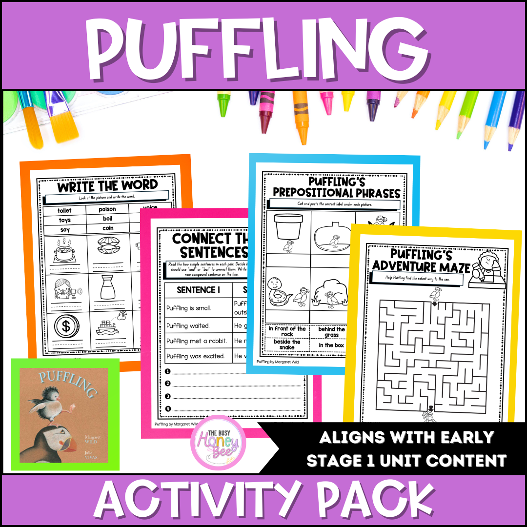 Puffling by Margaret Wild Activity Pack