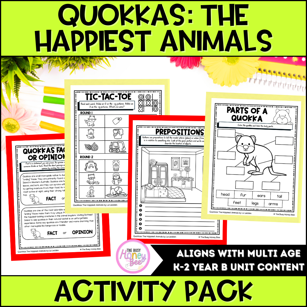 Quokkas: The Happiest Animals Activity Pack