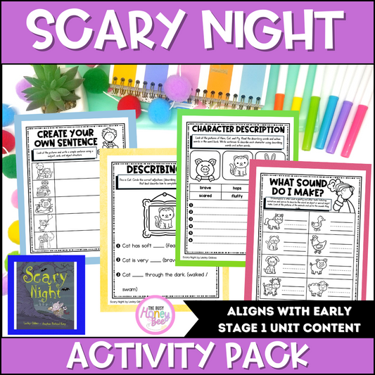 Scary Night by Lesley Gibbes Activity Pack