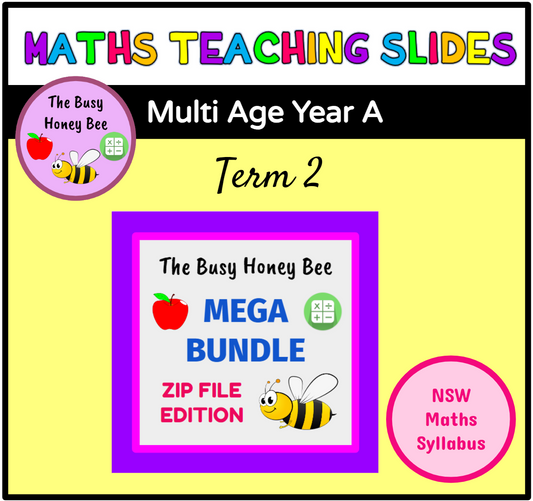 Multi Age K-2 Year A Term 2 Maths Teaching Slides Mega Bundle