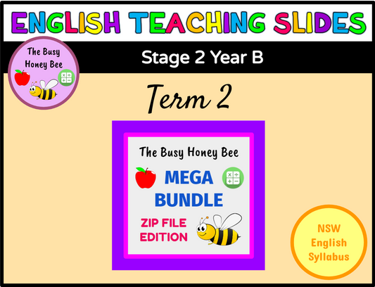 Stage 2 Year B Term 2 English Teaching Slides Mega Bundle