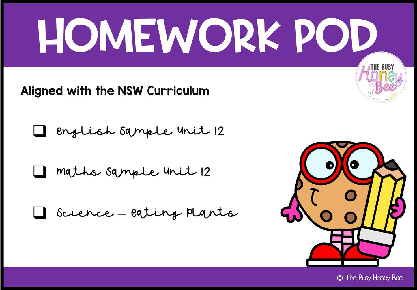 Early Stage 1 Homework/Learning Pod 12