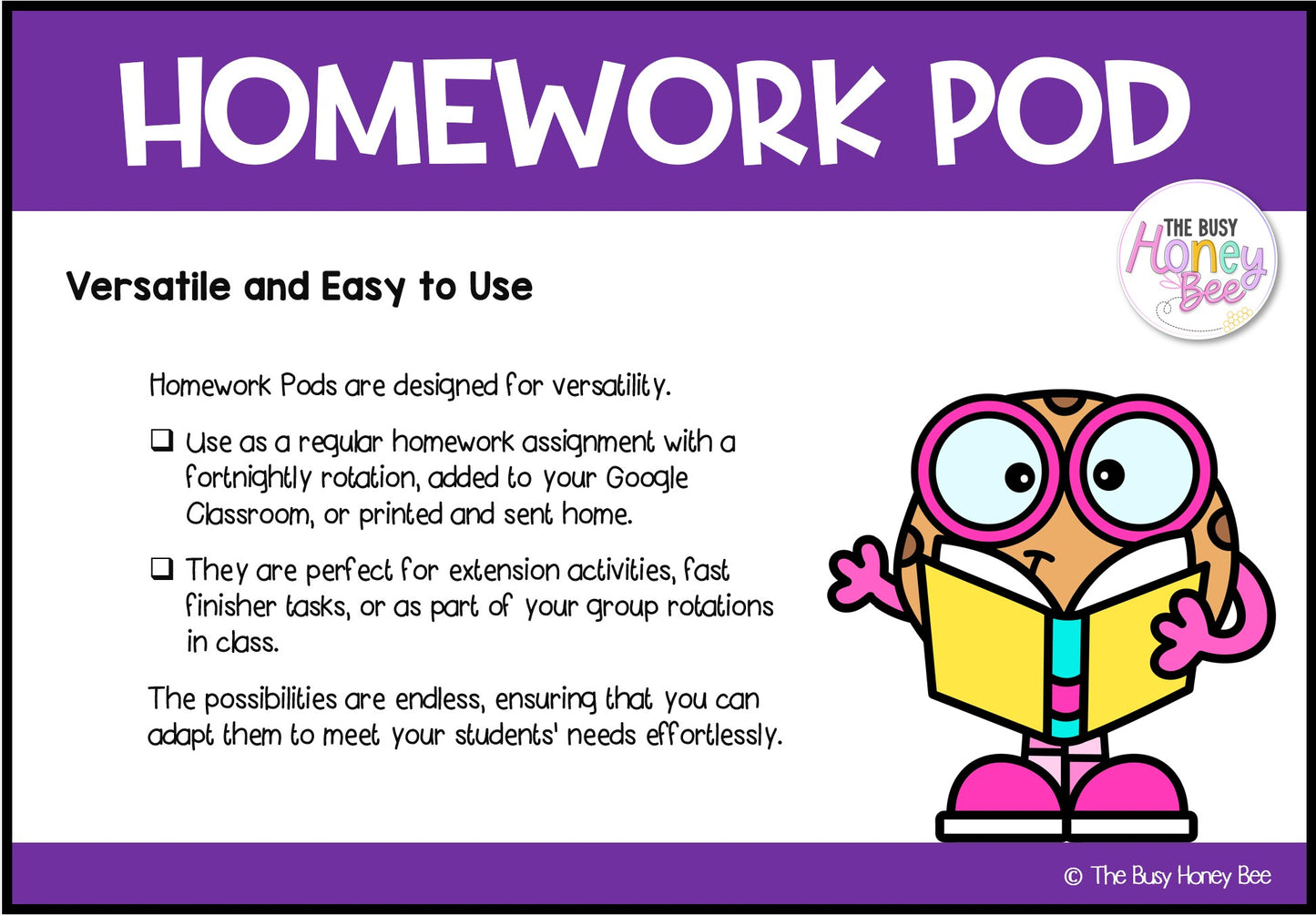 Early Stage 1 Homework/Learning Pod 13