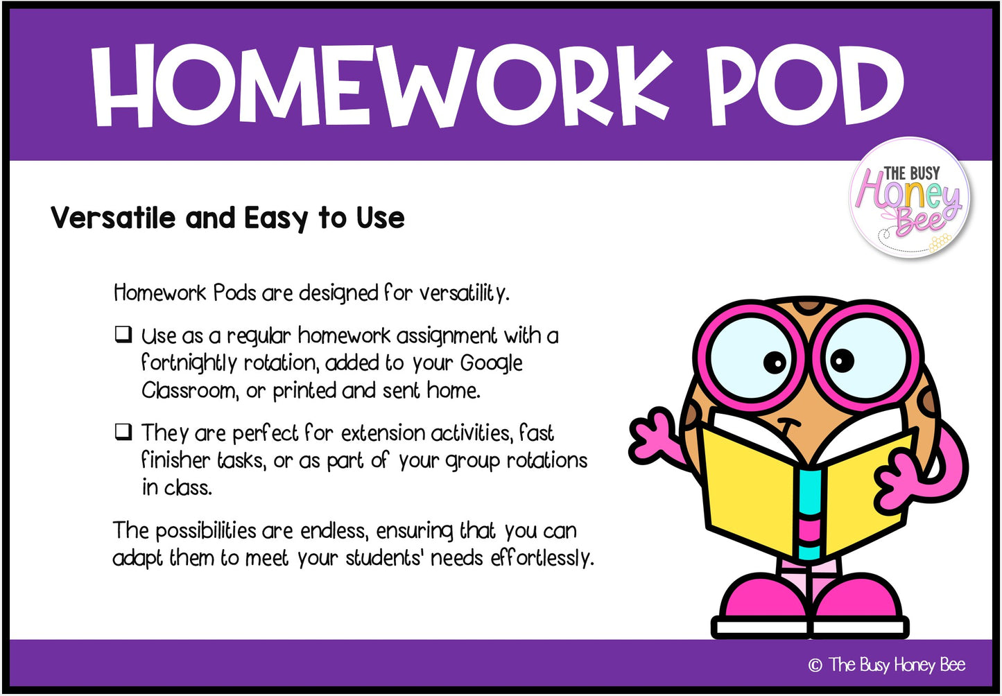 Early Stage 1 Homework/Learning Pod 18