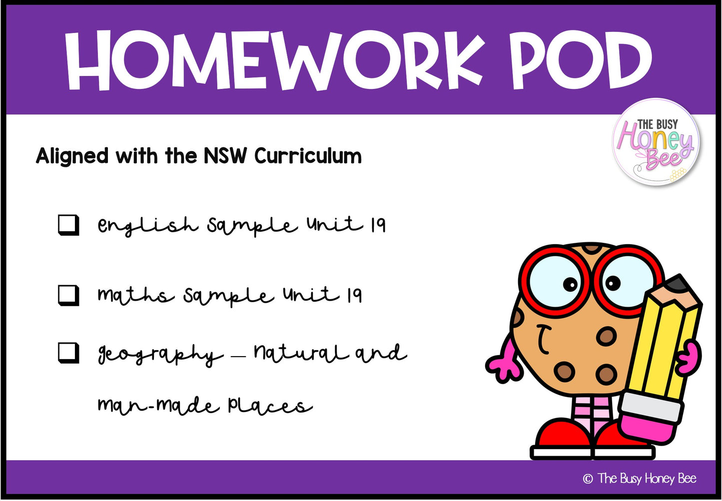 Early Stage 1 Homework/Learning Pod 19