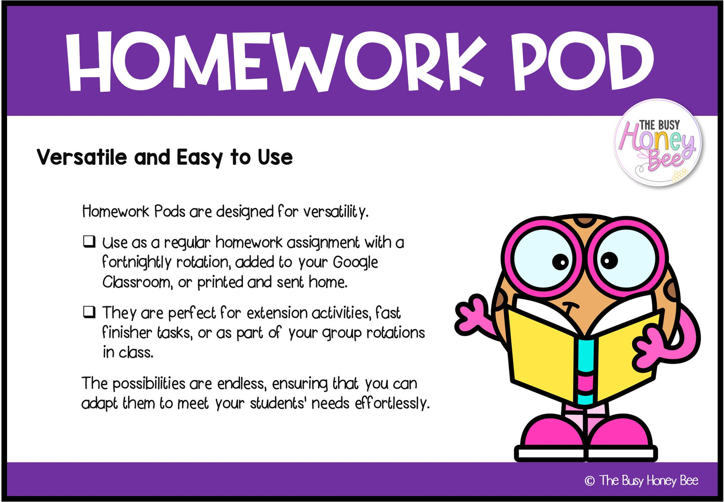 Early Stage 1 Homework/Learning Pod 19