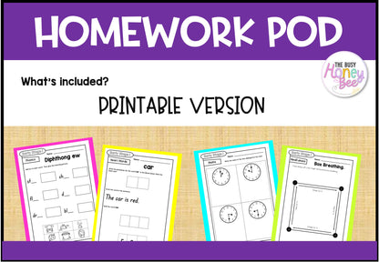 Early Stage 1 Homework/Learning Pod 20