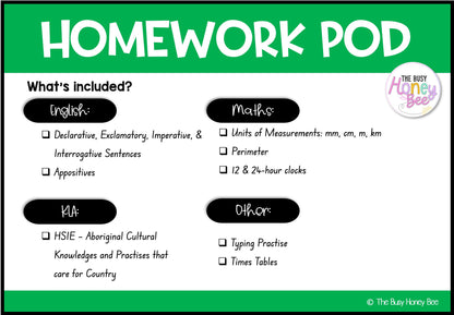 Stage 3 Year A Homework/Learning Pod 3