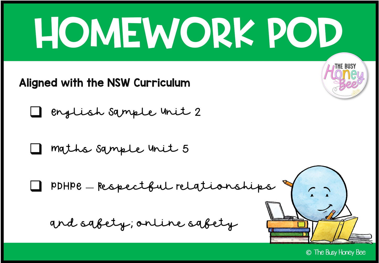 Stage 3 Year A Homework/Learning Pod 5