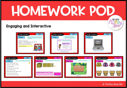 Stage 2 Year A Homework/Learning Pods Term 1 Mega Bundle