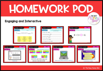 Stage 2 Year A Homework/Learning Pods Term 1 Mega Bundle