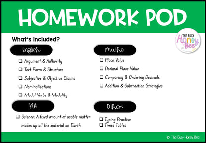 Stage 3 Year A Homework/Learning Pods Term 2 Mega Bundle