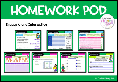 Stage 3 Year A Homework/Learning Pods Term 2 Mega Bundle