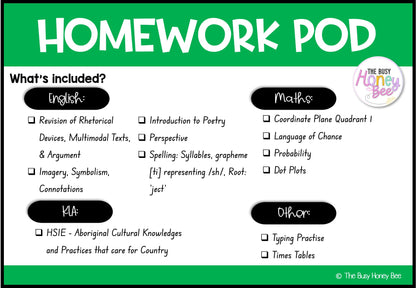 Stage 3 Year A Homework/Learning Pods Term 2 Mega Bundle