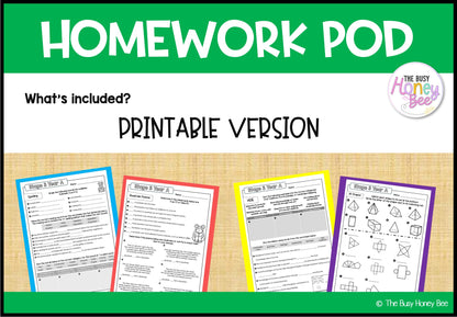 Stage 3 Year A Homework/Learning Pods Term 2 Mega Bundle