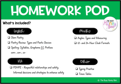 Stage 3 Year A Homework/Learning Pod 10