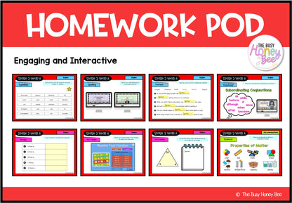 Stage 2 Year A Homework/Learning Pods Term 2 Mega Bundle