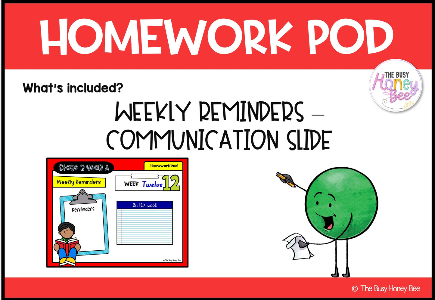 Stage 2 Year A Homework/Learning Pod 12