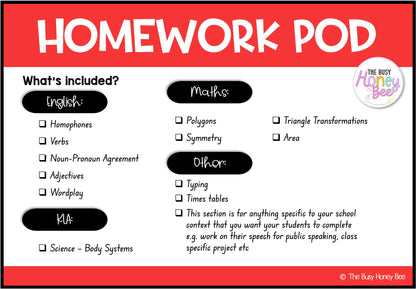 Stage 2 Year A Homework/Learning Pod 12