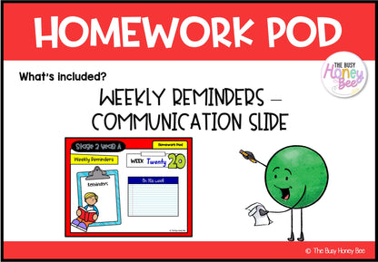 Stage 2 Year A Homework/Learning Pod 20