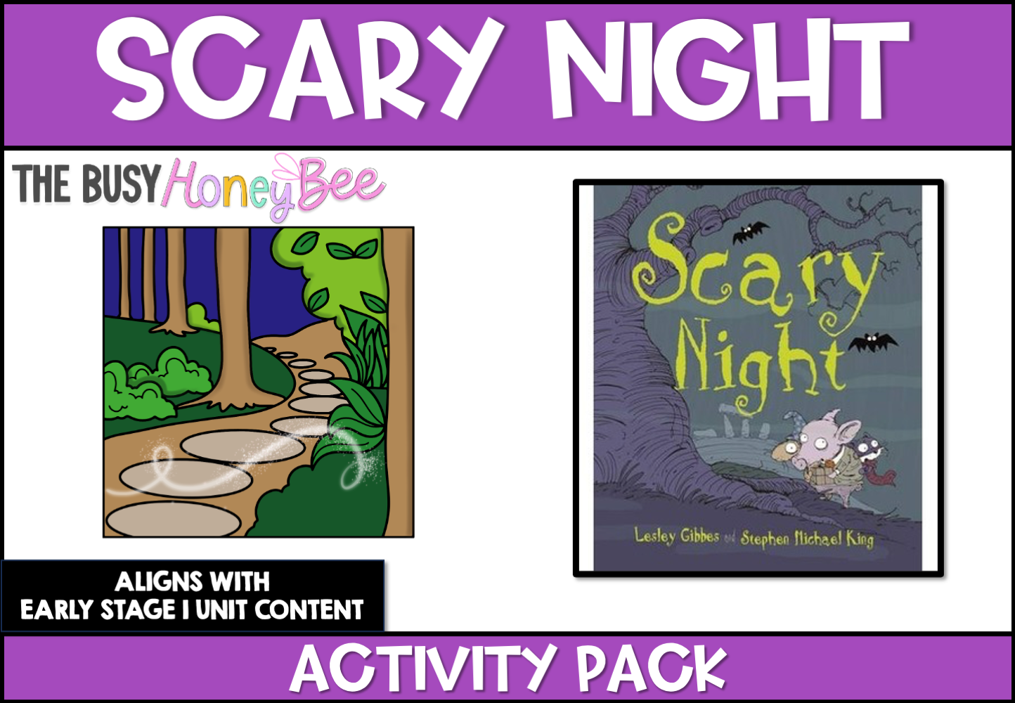 Scary Night by Lesley Gibbes Activity Pack