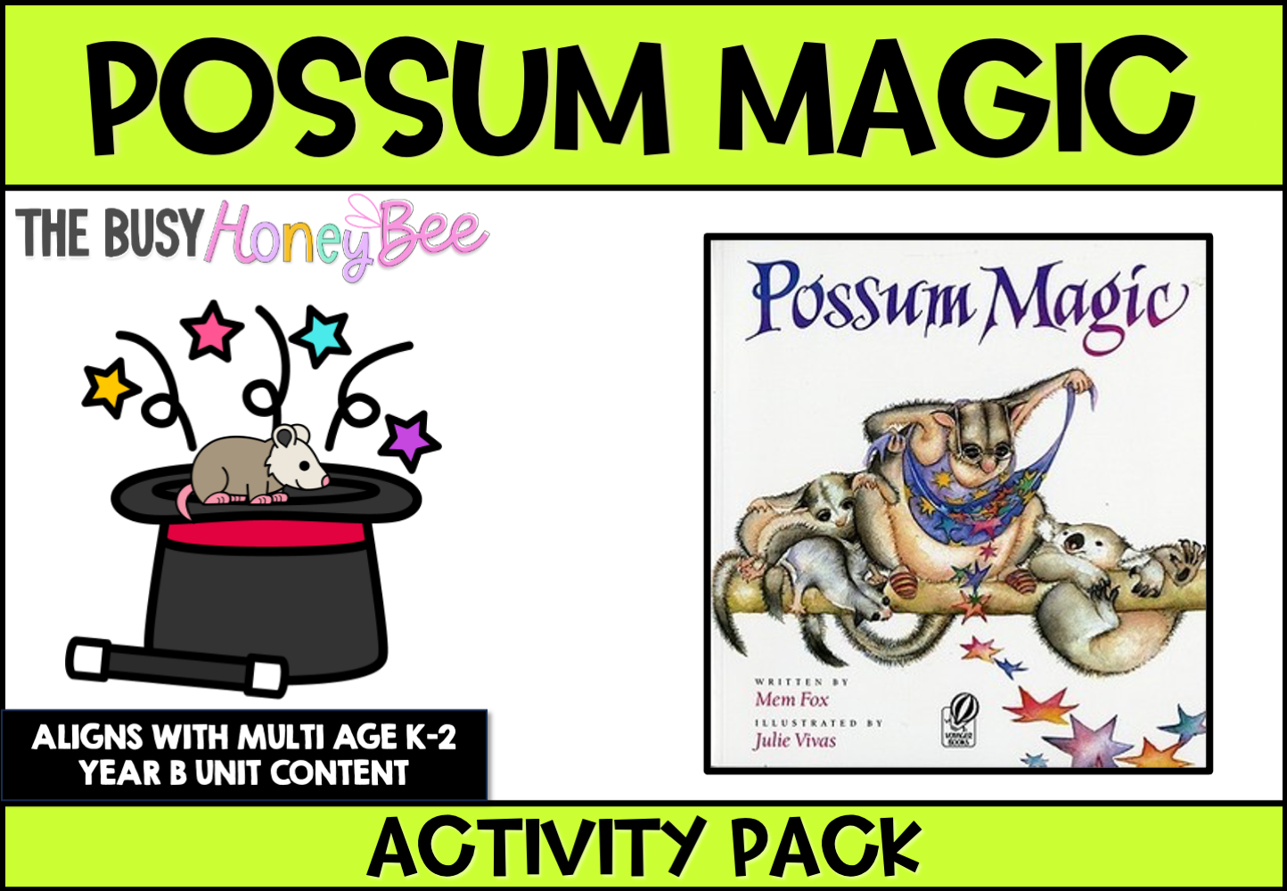 Possum Magic by Mem Fox Activity Pack