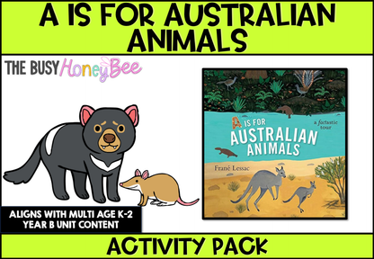 A is for Australian Animals Activity Pack