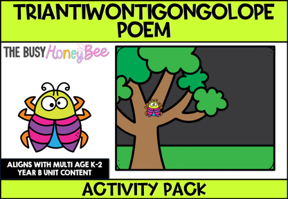 Triantiwontigongolope poem by C.J. Dennis Activity Pack