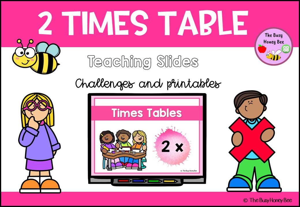 2 Times Table Teaching Slide and Printable Bundle