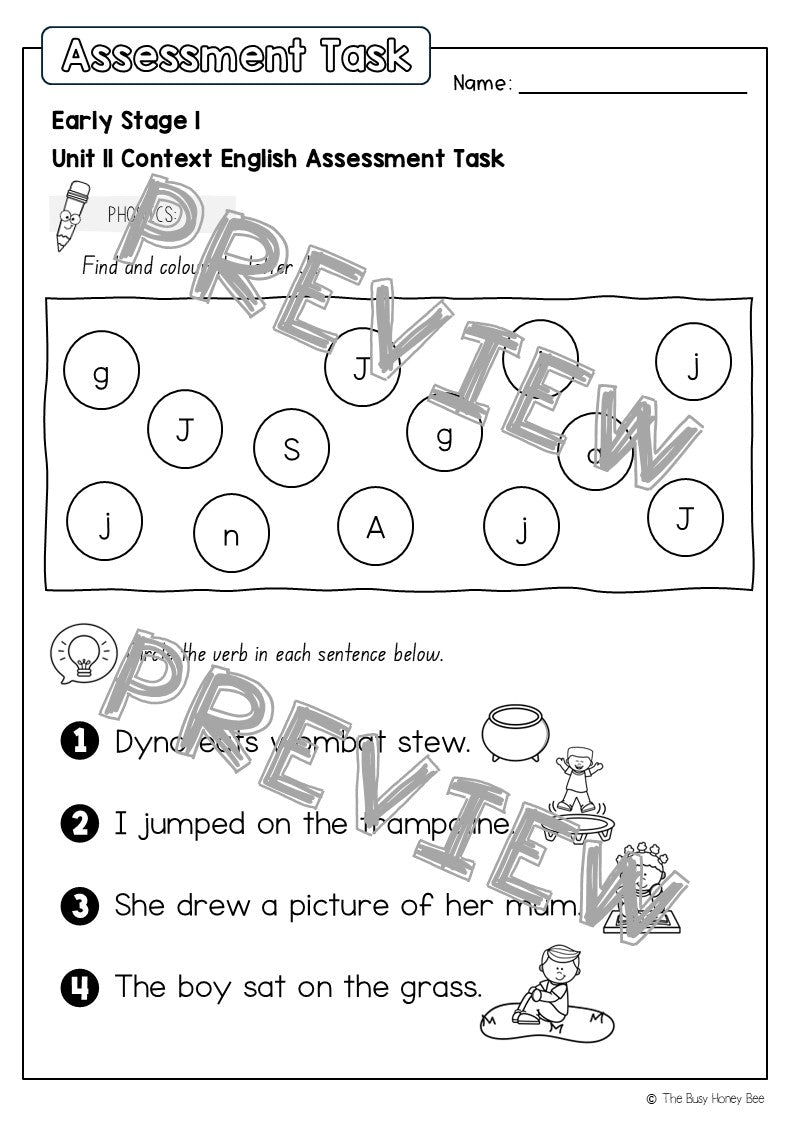 Early Stage 1 English Assessment Unit 11 Context