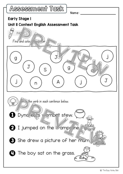 Early Stage 1 English Assessment Unit 11 Context