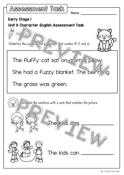 Early Stage 1 English Assessment Unit 8 Character