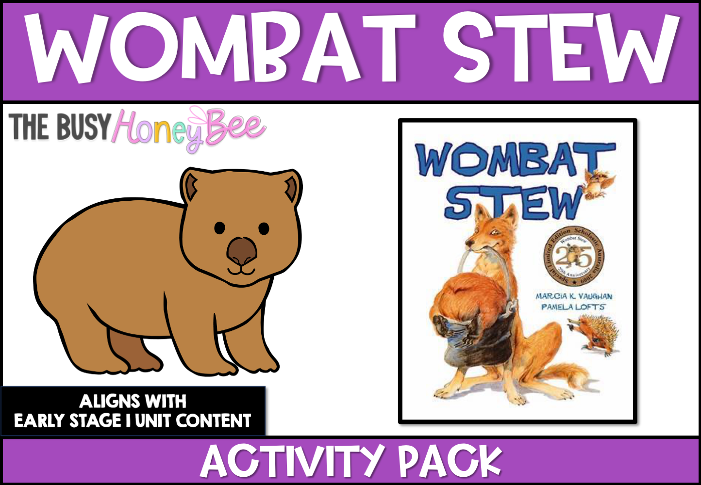Wombat Stew by Marcia Vaughan Activity Pack