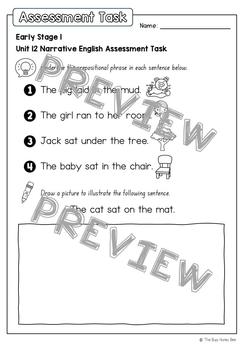 Early Stage 1 English Assessment Unit 12 Narrative