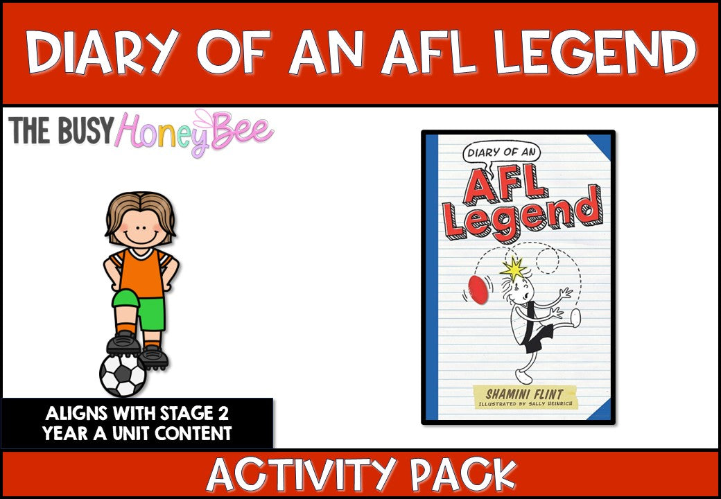 Diary of an AFL Legend Activity Pack