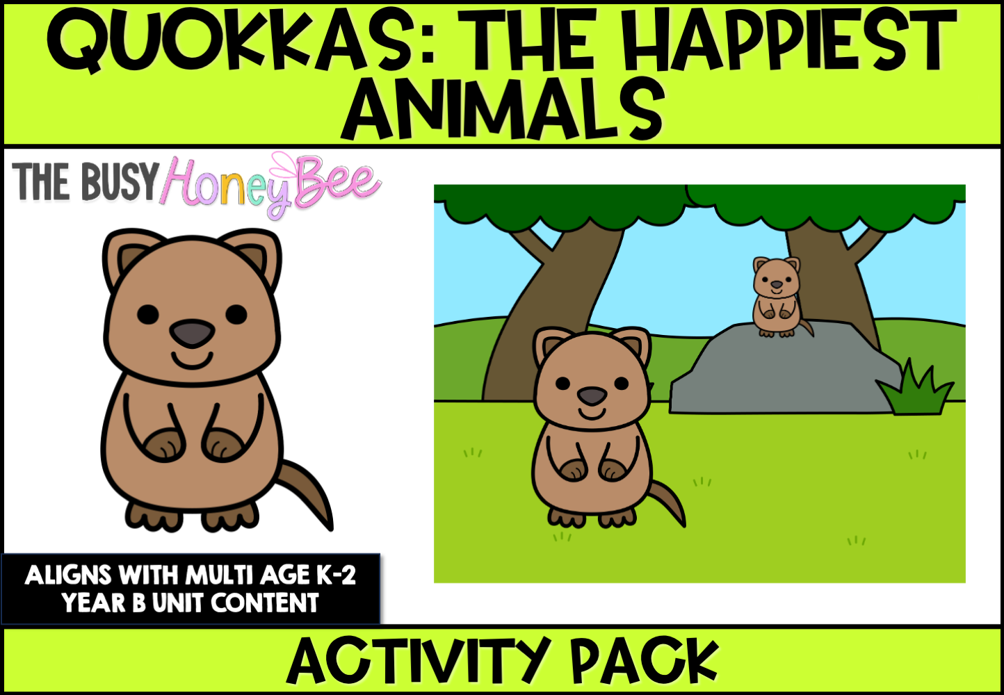 Quokkas: The Happiest Animals Activity Pack