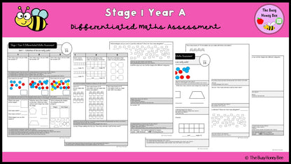 Stage 1 Year A Differentiated Maths Assessment Unit 1