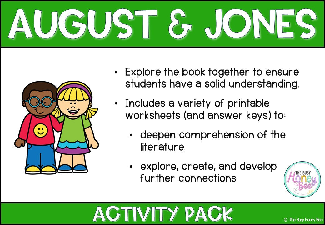 August and Jones Unit 6 Activity Pack